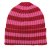 Mössor - Gårda Davos Striped Merino Wool Beanie (röd/rosa)