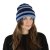 Mössor - Gårda Lech Striped Wool Mix Beanie (blå)
