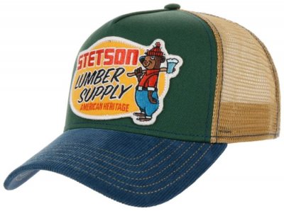 Keps - Stetson Trucker Cap Lumber Supply (grön/multi)