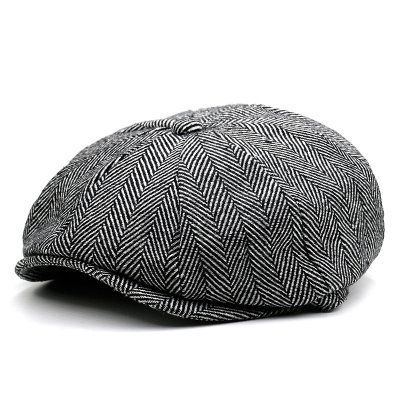 Gubbkeps / Flat cap - Gårda Roydale Newsboy Cap (grå)