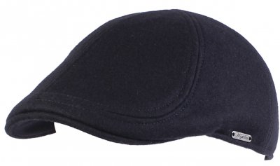 Gubbkeps / Flat cap - Wigéns Pub Cap Melton Wool (svart)