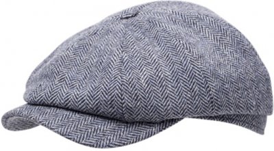 Gubbkeps / Flat cap - Wigéns Classic Newsboy Cap (blå)