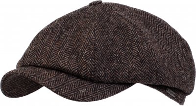 Gubbkeps / Flat cap - Wigéns Newsboy Classic Cap Shetland Wool (Brun)