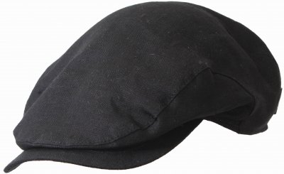 Gubbkeps / Flat cap - Wigéns Ivy Classic Linen Cap (svart)