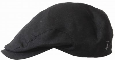 Gubbkeps / Flat cap - Wigéns Ivy Classic Linen Cap (svart)
