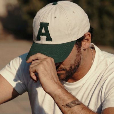 Keps - Gårda Letter Cap 'A' (vit/grön)