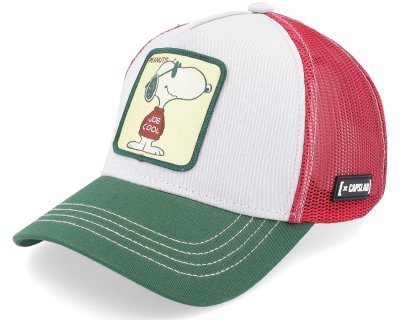 Keps - Capslab Peanuts Snoopy (vit/grön/röd)