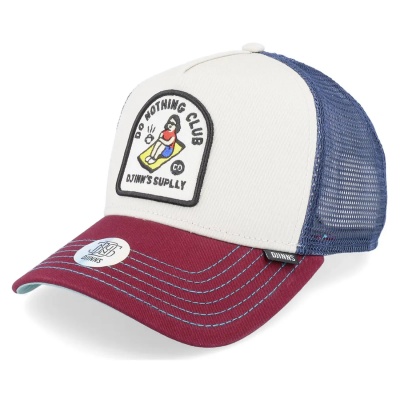 Keps - Djinns HFT DNC New 1.3 Trucker (offwhite/blå/röd)
