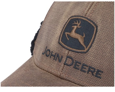 Keps - John Deere Oil Cotton Sherpa Lining (brun)