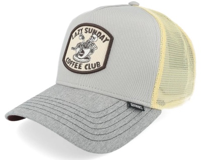 Keps - Djinns HFT Cap Coffee Club Trucker (beige/grå)