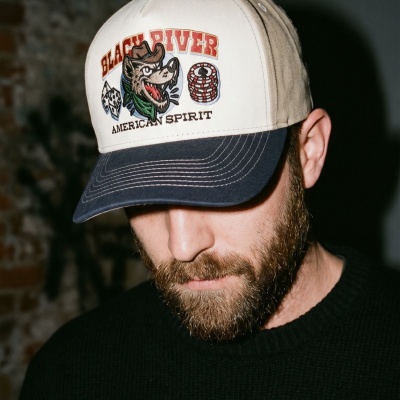 Keps - Black River Gambler Cotton Cap (offwhite/beige/navy)