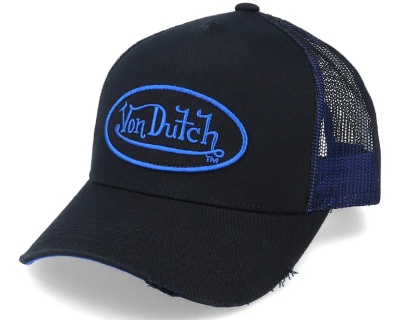 Keps - Von Dutch Distressed Oval Patch Trucker (svart/blå)