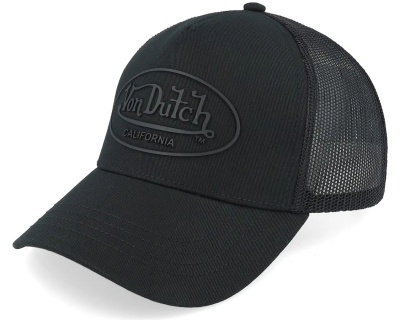 Keps - Von Dutch Oval Patch Cotton Trucker (svart)
