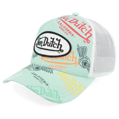 Keps - Von Dutch Grafitti Trucker (mintgrön/vit)