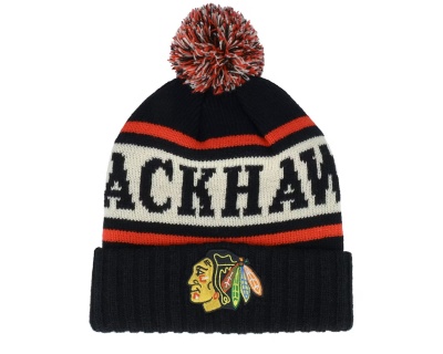 Mössor - American Needle Chicago Blackhawks Pillow Line Knit (svart/vit/röd)