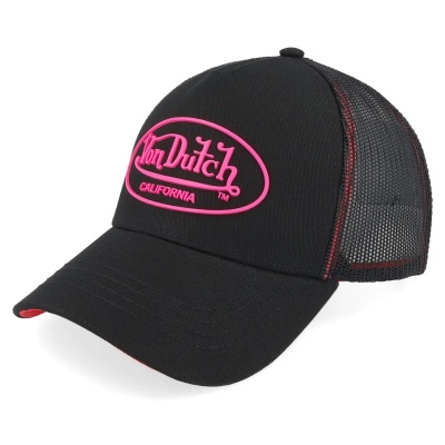 Keps - Von Dutch Oval Patch Trucker (svart/rosa)
