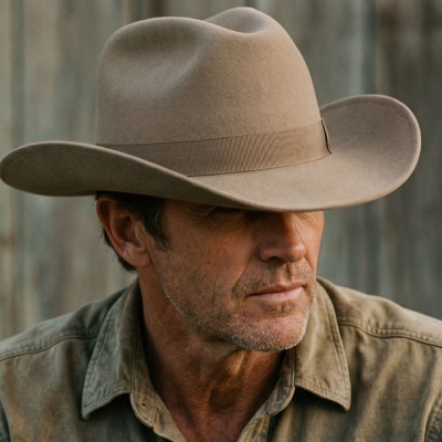 Hattar - Gårda Pocatello Crushable Wool felt Western hat (beige)