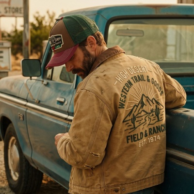 Keps - Black River Outlaw Trucker (brun/grön/röd)