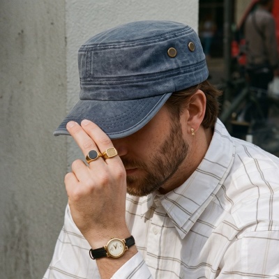 Gubbkeps / Flat cap - Gårda Viper Army Cap (blå)