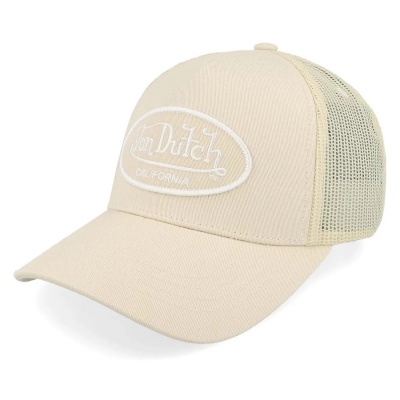 Keps - Von Dutch Oval Patch Trucker (beige)