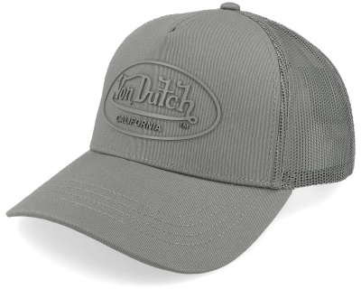 Keps - Von Dutch Rubber Logo Trucker (grå)