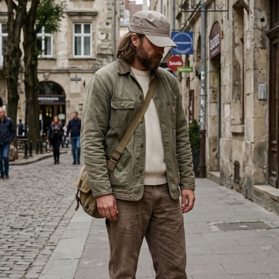 Gubbkeps / Flat cap - Gårda Army Cap (khaki)