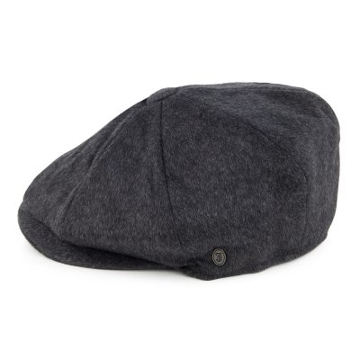 Gubbkeps / Flat cap - Jaxon Pure Wool Harlem Newsboy Cap (mörkgrå)