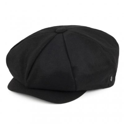 Gubbkeps / Flat cap - Jaxon Hats Marl Tweed Big Apple Cap (svart)