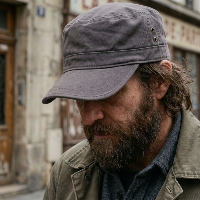 Gubbkeps / Flat cap - Gårda Army Cap (grå)