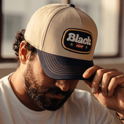 Keps - Black River Reno Cotton Snapback (creme/navy)