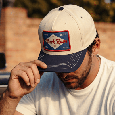 Keps - Black River Atlanta Cotton Snapback (offwhite/navy)