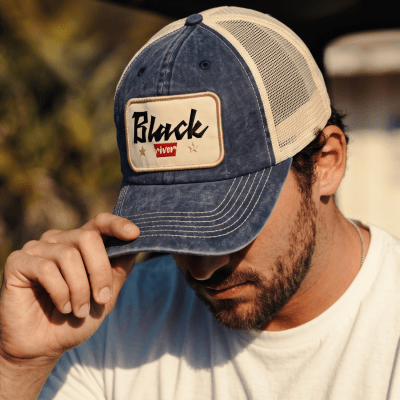 Keps - Black River Toledo Washed Trucker (navy/creme)