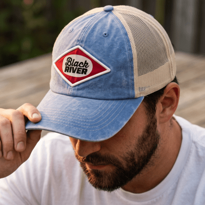 Keps - Black River Memphis Washed Trucker (ljusblå/creme)