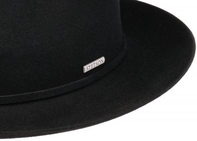 Hattar - Stetson Fedora Softfelt (svart)