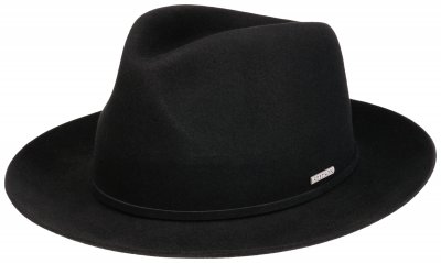 Hattar - Stetson Fedora Softfelt (svart)