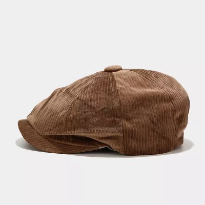 Gubbkeps / Flat cap - Gårda Belmont Corduroy Newsboy Cap (brun)