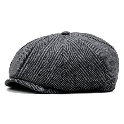 Gubbkeps / Flat cap - Gårda Buckley Newsboy Cap (grå)