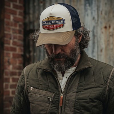 Keps - Black River Beacon Trucker (offwhite/blå/grön)