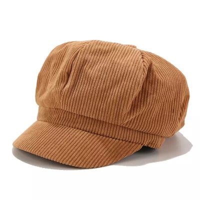 Gubbkeps / Flat cap - Gårda Carlisle Corduroy Newsboy Cap (brun)