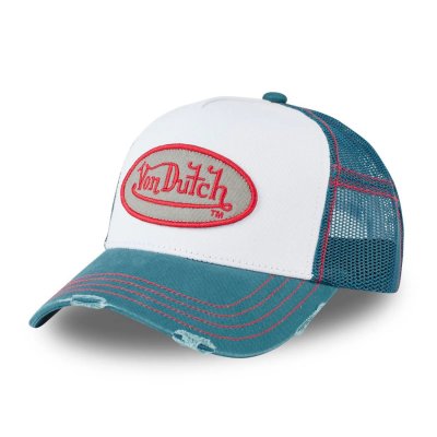 Keps - Von Dutch Oval Patch Trucker (blå/vit)