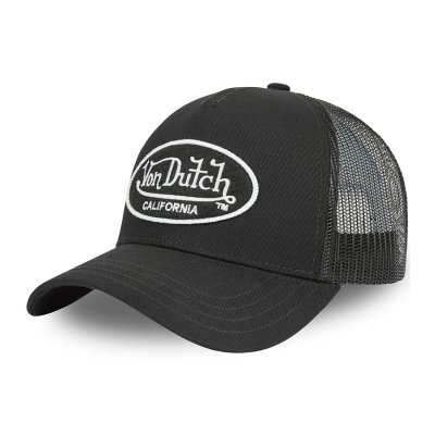 Keps - Von Dutch Oval Patch Trucker (svart/vit)