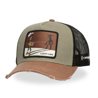 Keps - Capslab Lucky Luke Trucker (brun/grå)