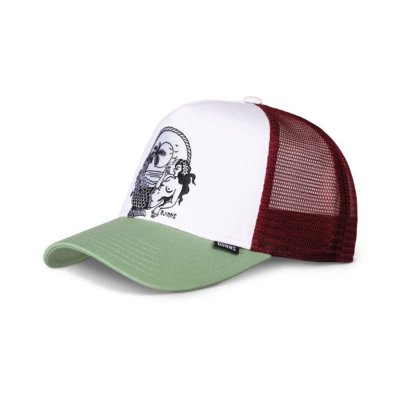 Keps - Djinns HFT Lazy Mermaid Trucker (vit/röd/grön)