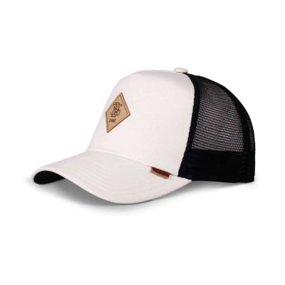 Keps - Djinns HFT Cotton Knit Trucker (offwhite/svart)