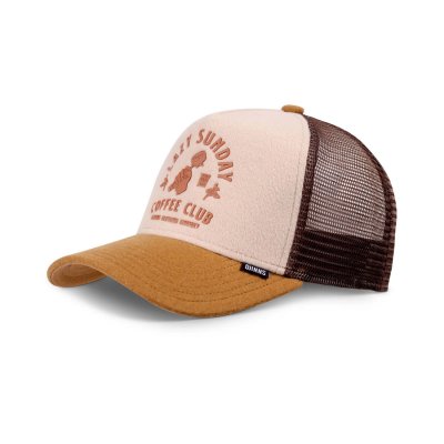 Keps - Djinns HFT Lazy Barista Trucker (beige/brun)