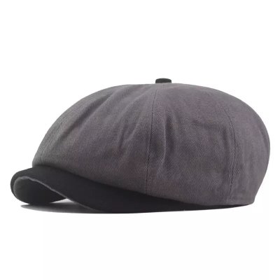 Gubbkeps / Flat cap - Gårda Mallow Cotton Mix Newsboy Cap (grå)