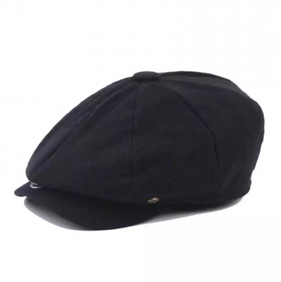 Gubbkeps / Flat cap - Gårda Grantham Newsboy Driver Cap (svart)