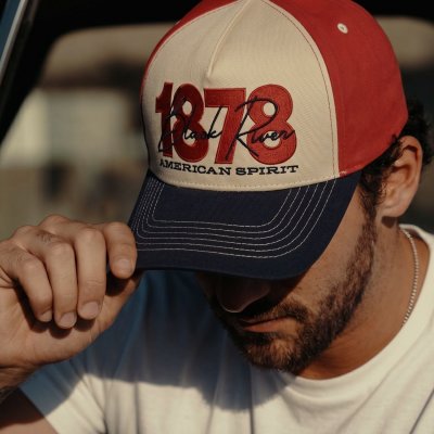 Keps - Black River 1878 Trucker (creme/röd/navy)