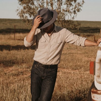 Hattar - Gårda Braga Wool felt Fedora (grå)