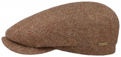 Gubbkeps / Flat cap - Stetson Belfast Woolrich Herringbone (ljusbrun)